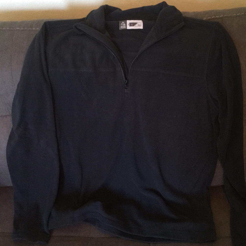 Large black pullover half zip